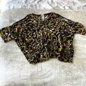 TopShop green & pink Blouse